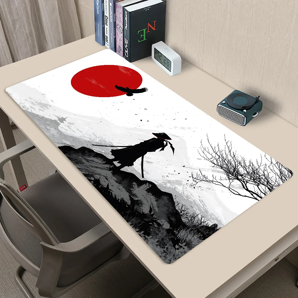 Japanese Art Samurai Mousepad Mousepad New Arrivals Large Gaming Mousepad L XL XXL Gamer Mouse Pad Size For Keyboards Mat