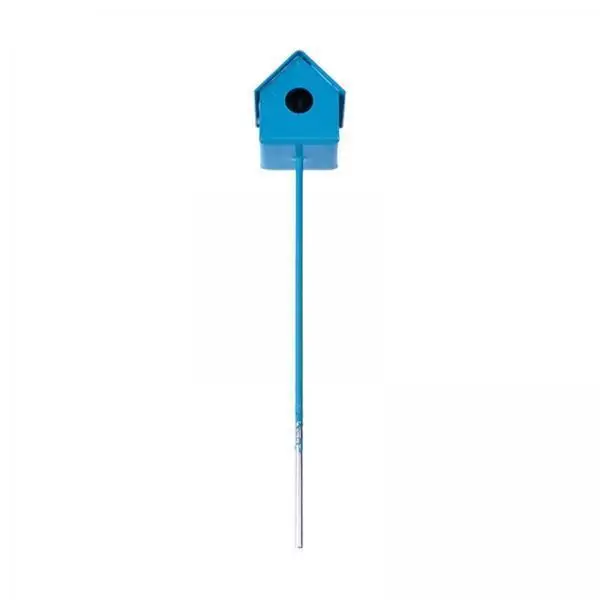 Mini Birdhouse Metal Garden Miniatures Decorative Bird House for Fairy Garden Accessories and DIY Micro Scene Decor