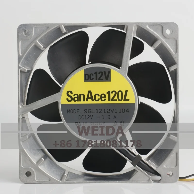 

Original Sanyo 12038 12CM high air volume aluminum frame high temperature fan 12V 1.9A 9GL1212V1J04