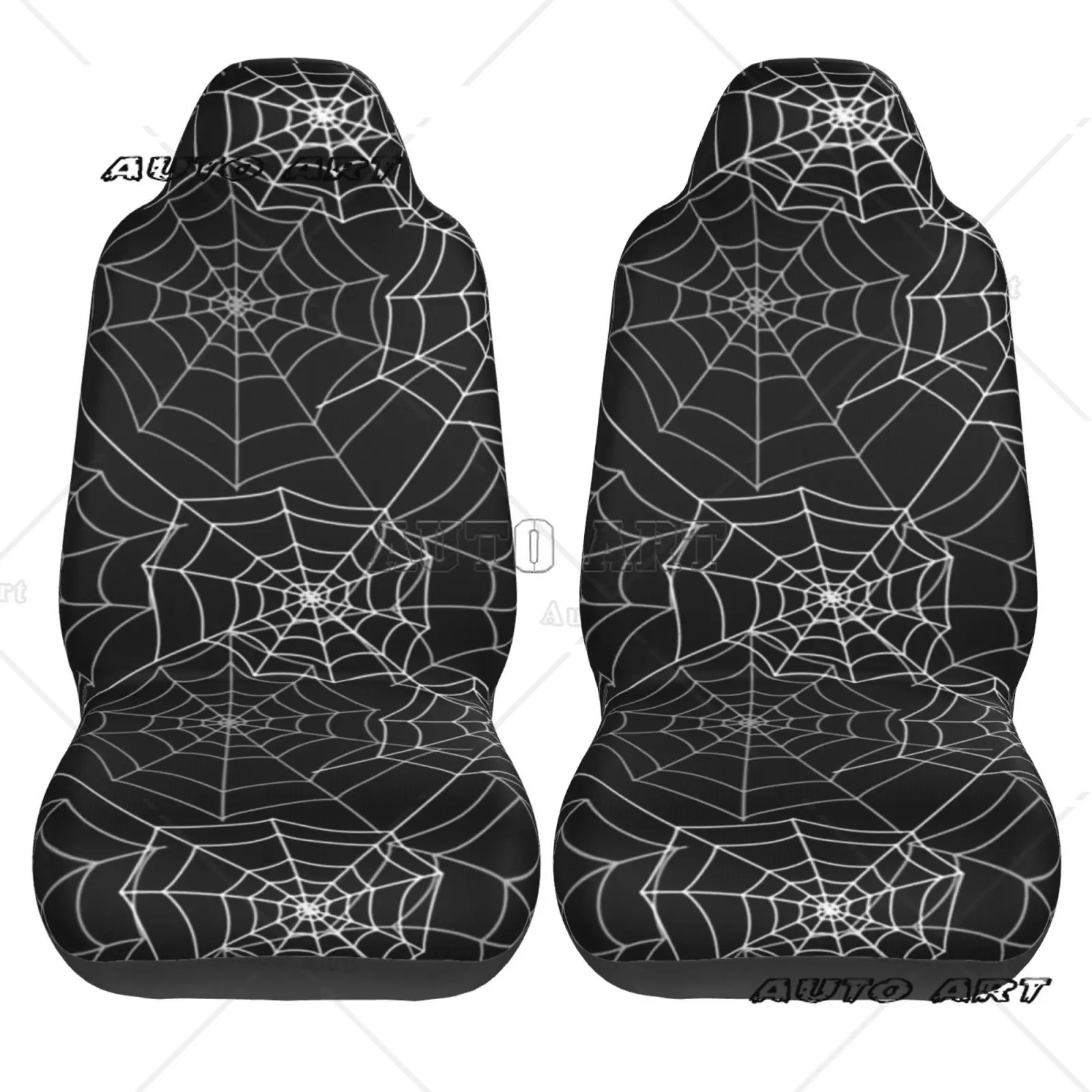 

Spider Cobweb Print Universal Seat Cover Seat Cushion Four Seasons Car Accessories Interior for Men Car Cushion Seat Covers 2pc