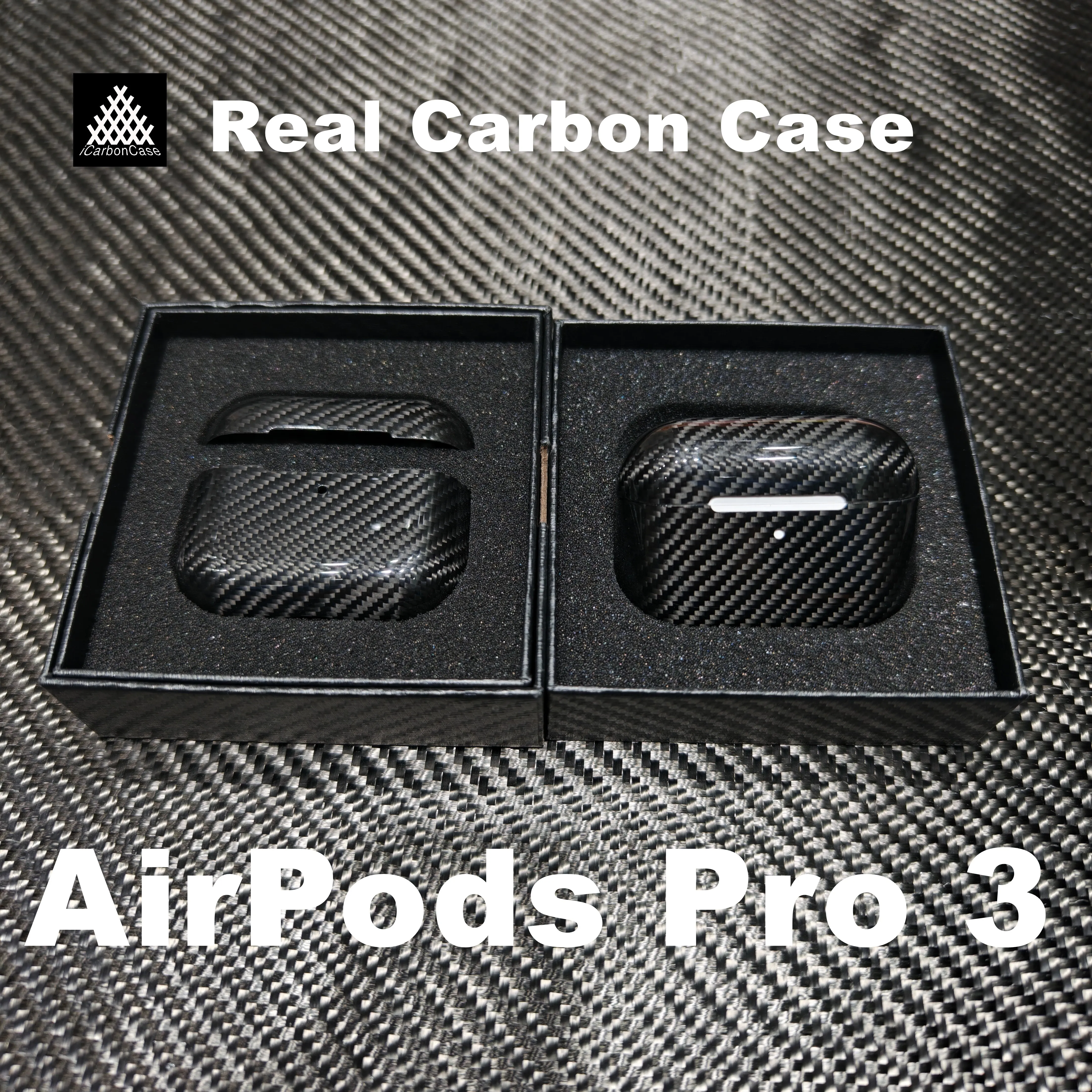 For Apple AirPods Pro 3 2 1 Generation AirPods 4 Real Woven Carbon Fiber Case Wireless Headphone Super Light Protective Case