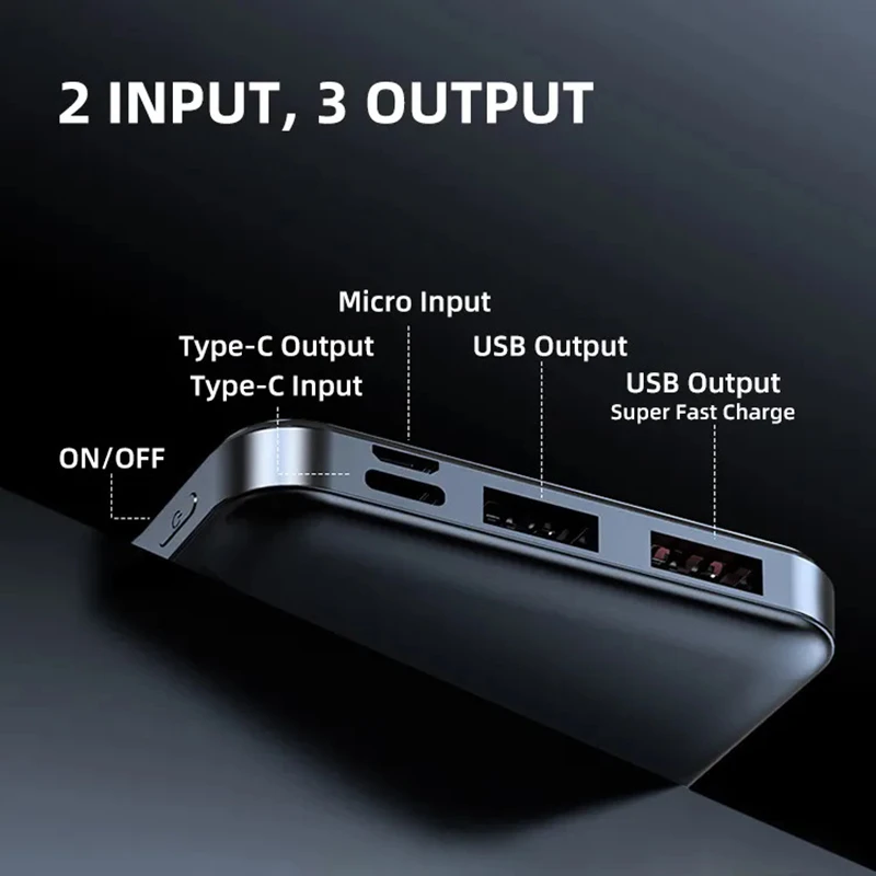 Oneplus 50000mAh قوة البنك PD22.5W شحن سريع شاحن محمول بطارية خارجية عالية السعة Powerbank آيفون سامسونج