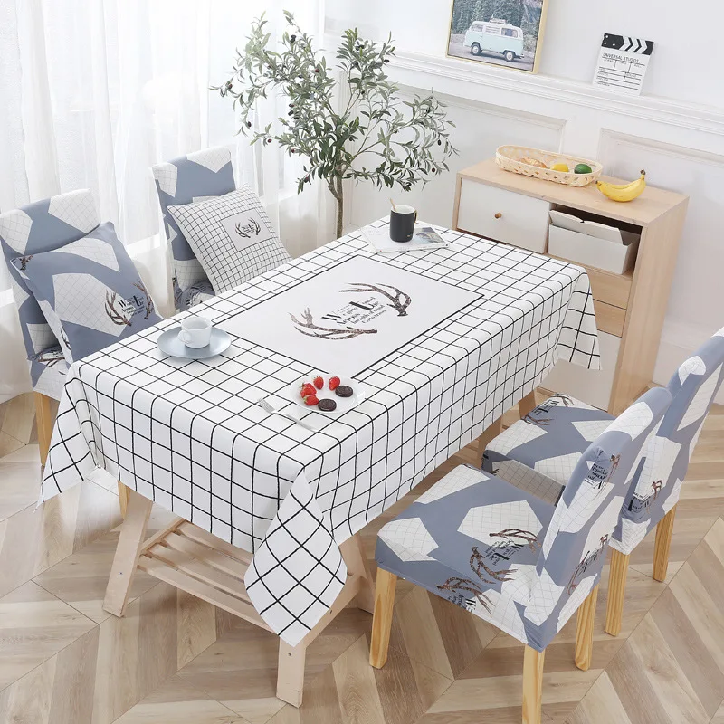 Table Cloth Art Table Cloth Table And Chair Set Nordic Household Rectangular Waterproof, Oil Proof And Scald Proof Chair Cover