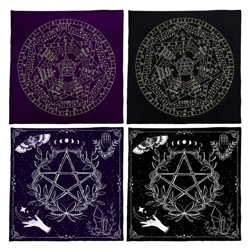 50x50/60x60/75x75cm Tarot Tablecloth Mat Geometric Divinations Table Cloth Board Game Oracles Card Pad Rune Mat Drop Shipping