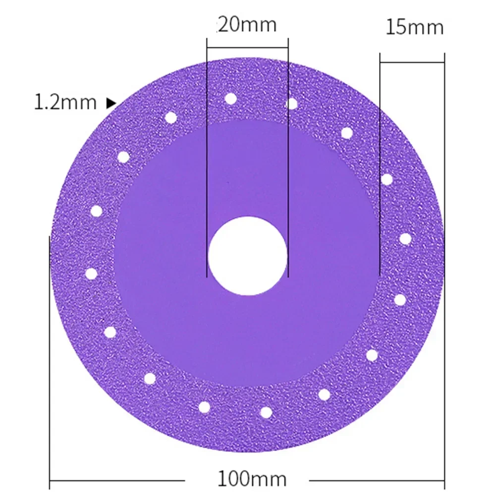 2pcs 100mm Glass Cutting Disc Diamond Marble Saw Blade For 100 Type Angle Grinder Ceramic Jade Glass Tile Cutting Saw Blade