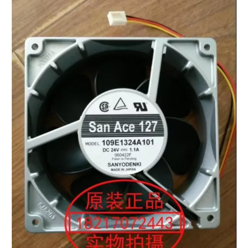

Sanyo Denki 109E1324A101 DC 24V 1.1A 127x127x38mm 3-Wire Server Cooling Fan