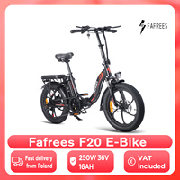 FAFREES F20 Electric Bike 20 Inch Folding Frame E-bike 7-Speed Gears Electric Bicycle With Removable 16AH Lithium Battery