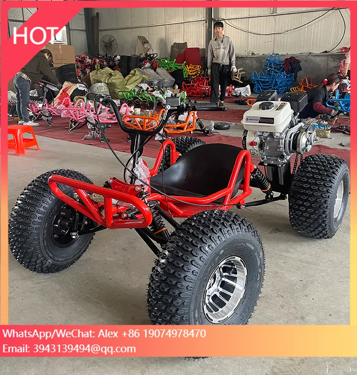 

212CC 4 Stroke Pedal Go Kart All-Terrain Off-Road Fuel-Powered Outdoor Drifting Vehicle For Adults & Children 70km/h Max Speed