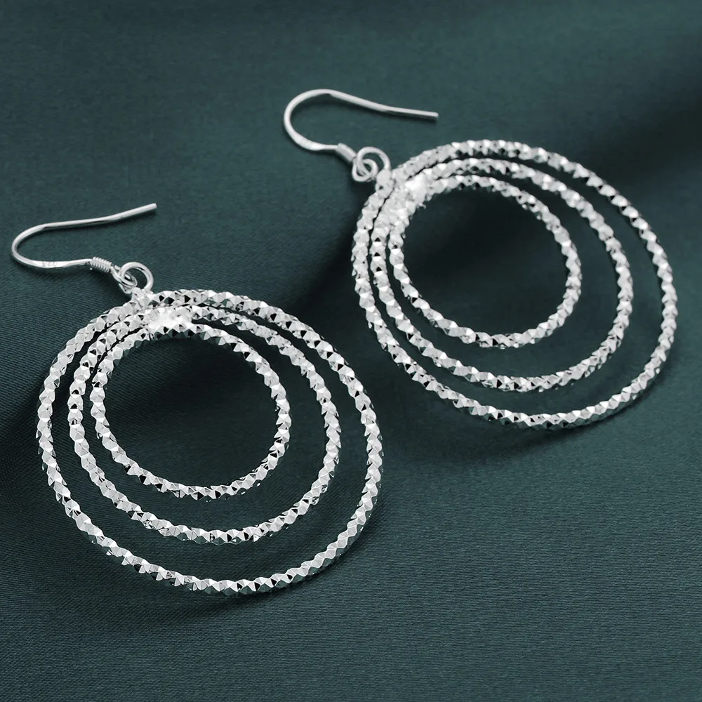 

Новые серьги из стерлингового серебра 925 пробы, линии для женщин, изысканные свадебные украшения, элегантные женские аксессуары, модные подарки для вечеринок