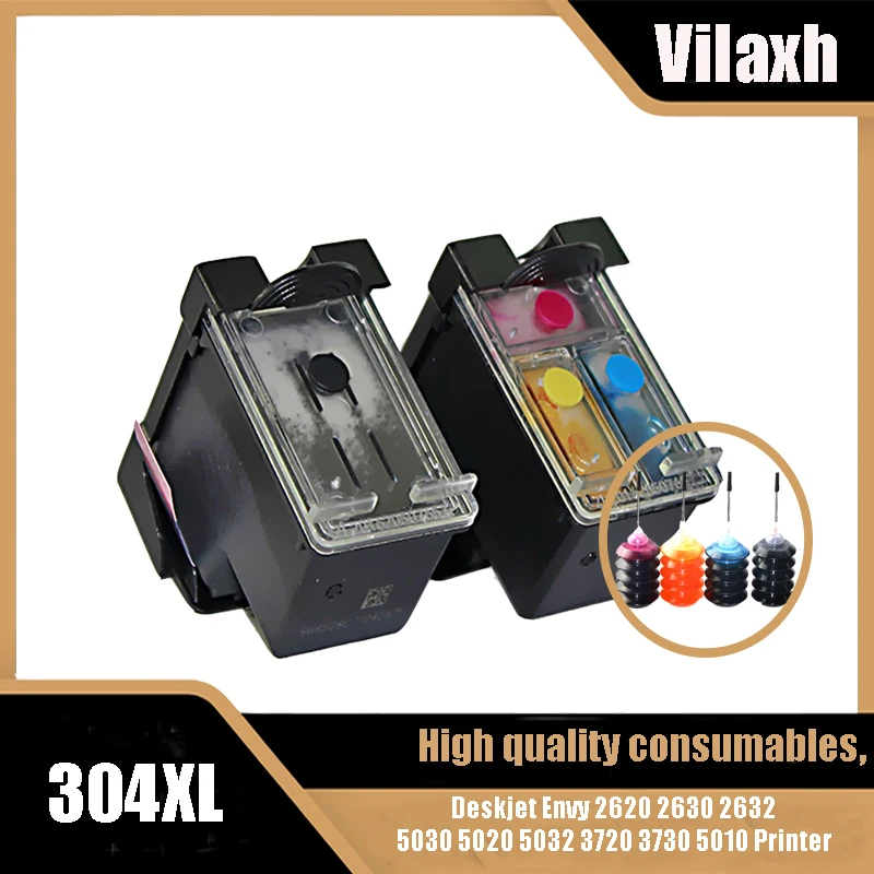 

304XL Compatible for HP 304 Ink Cartridge Envy 2620 2630 2632 5030 5020 5032 3700 3720 3730 5010 5012 5014 5020 5030 Printer