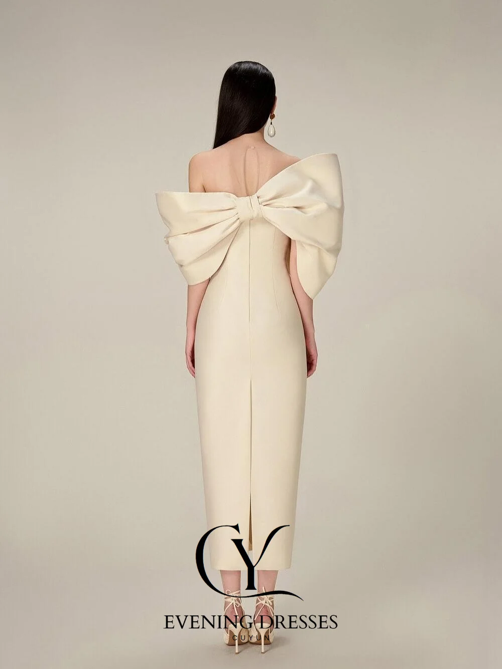 CUYUN прямое вечернее платье длиной до щиколотки с открытыми плечами, женские вечерние платья, 2025 г., элегантное платье для выпускного вечера по индивидуальному заказу, вечернее платье