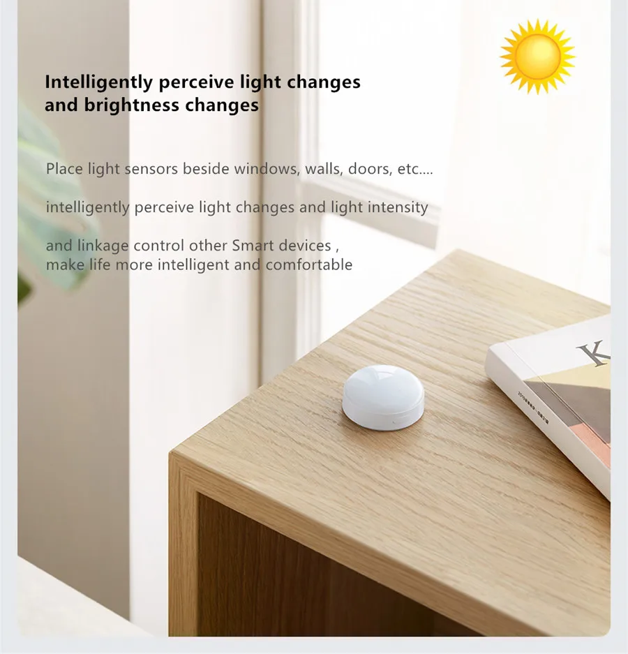 Aqara Matter Light Sensor T1 Brightness Sensor Zigbee 3.0 Automation Smart home Light Detector APP Control by Homekit Aqara home