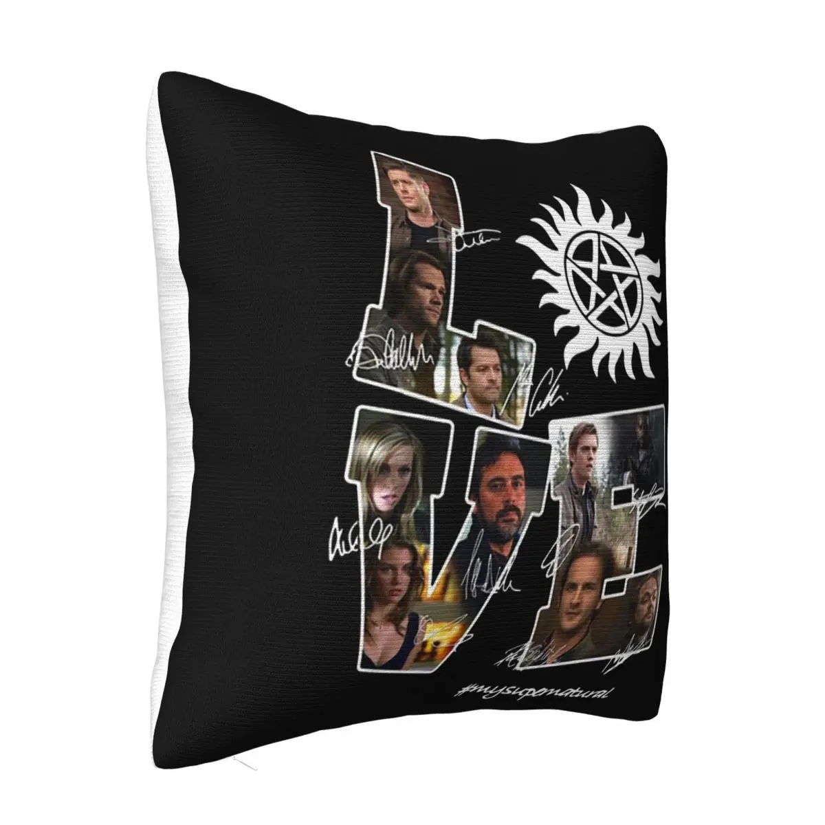 Love Supernatural All Members Signatures Halloween Game Different High Quality Famous Summer Many Colors Basic Pillow Case