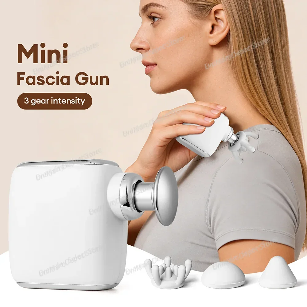 Pocket Mini Fascia Gun High Frequency Vibration Body Massage Gun Portable Electric Massager Muscle Relaxation Fascia masajeador