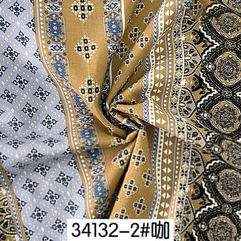 1 meter X 1.48 meter Quality Viscose Fabric Rayon Poplin Dress Shirt Material Wholesale Bohemian holiday style 190g/m