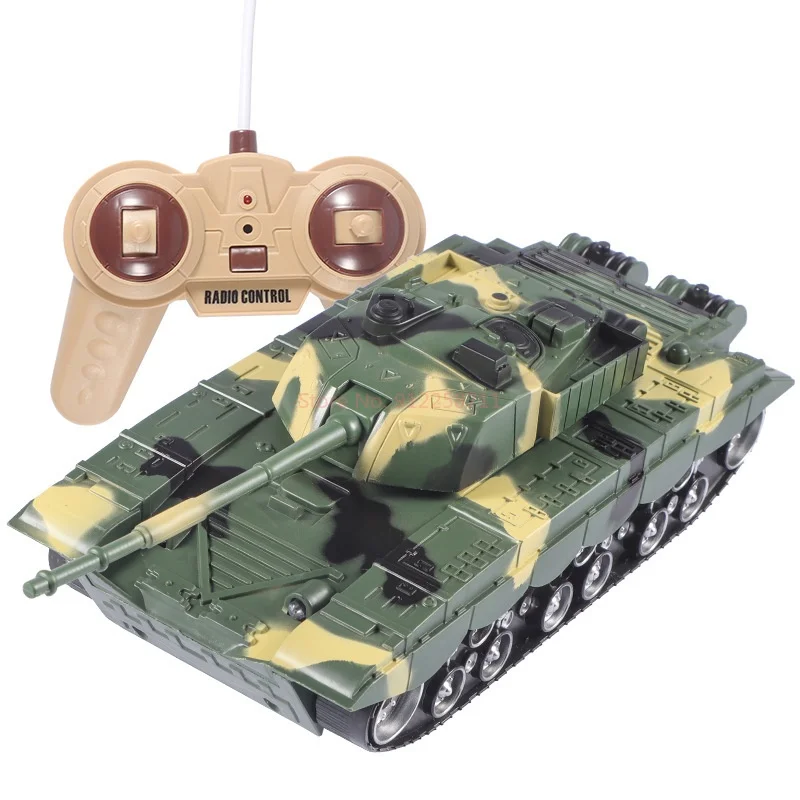 Char militaire Rc 1:32 avec son et lumières, jouet télécommandé Rechargeable, voiture de Simulation de combat réaliste pour enfants/adultes
