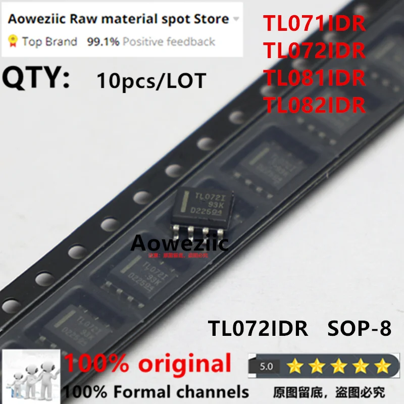 Aoweziic 2024+ 100% New Imported Original TL071IDR TL071I TL072IDR TL072I TL081IDR TL081I TL082IDR TL082I SOP-8 Amplifier