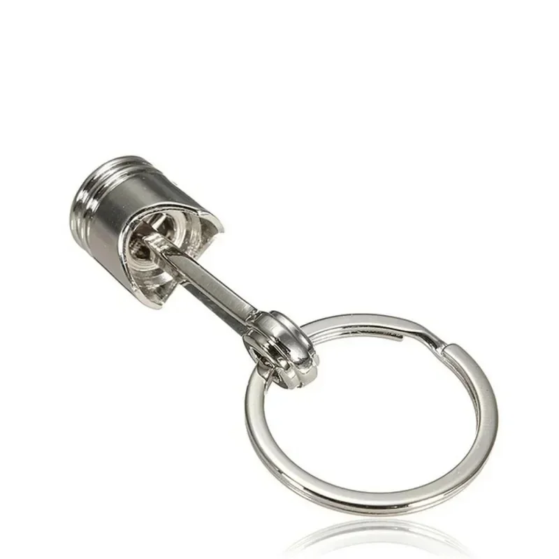 1-10Pcs Universal Car Metal Piston Model Keyring Keyfob Key KeyChain Decor Car Creative Engine Piston Keychain Car Accessories