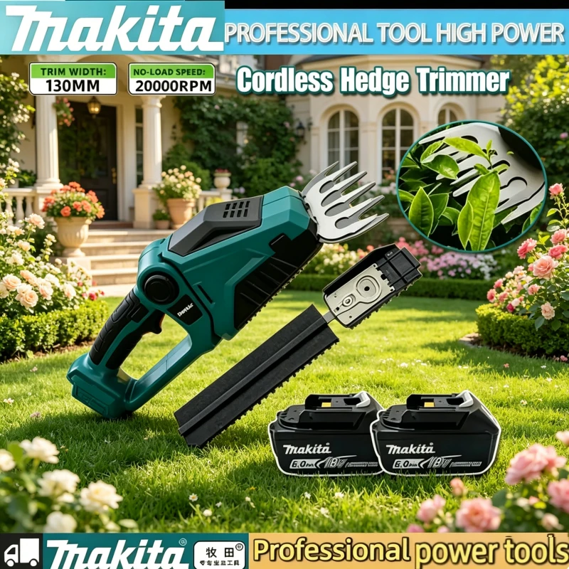 makita-for-18v-battery-cordless-electric-grass-handheld-mini-2-in-1-hedge-trimmer-shears-operated-shrubbery-trimmer-for-garden