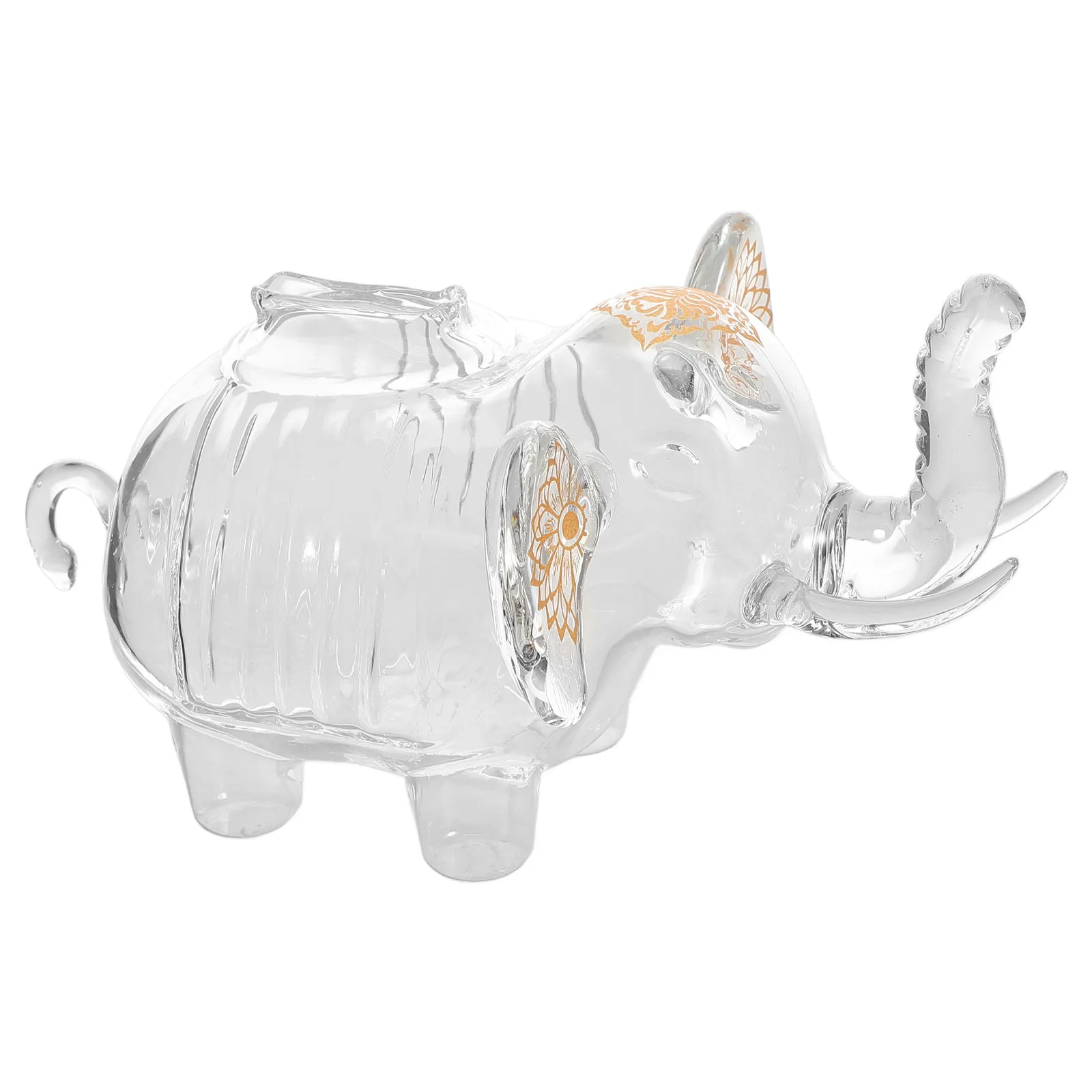 

Премиальная стеклянная копилка в виде слона ручной работы, дизайнерская копилка для монет для взрослых, держатель для денег в виде животного для дома