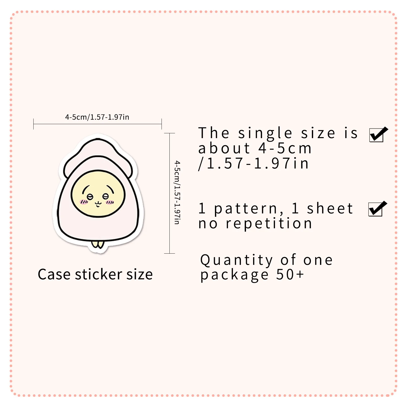 51 pçs kawaii dos desenhos animados chiikawa adesivos decorativos mesa portátil scrapbook bagagem papelaria bonito graffiti adesivo pacote crianças presente