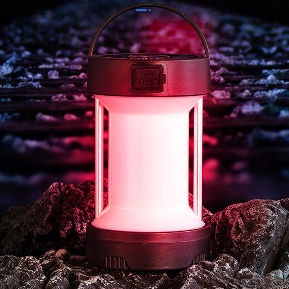 

Rechargeable Handheld Lantern Durable ABS PVC Solar Tent Light Portable Outdoor Handheld Tent Light Lighting Hook Design