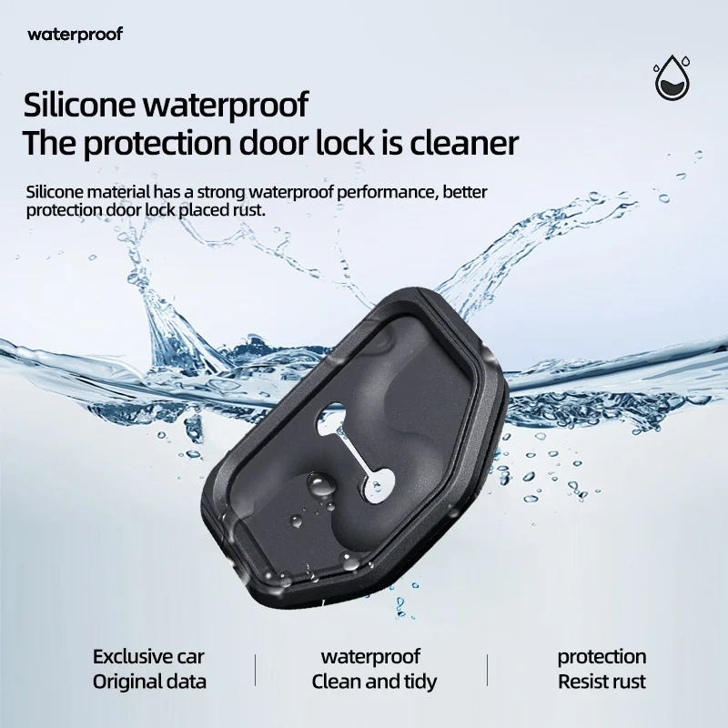 4pcs Silicone Car Door Lock Buckle Protection Cover Anti-collision,For Volvo S90 V90 V40 XC60 XC40 XC90 V60 S60 EX30 AWD Rdesign