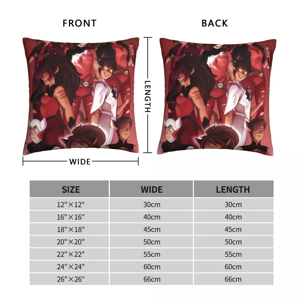 She-Ra Princess of Power Catra Pillowcase Polyester Linen Velvet Pattern Decor Throw Pillow Case Home Cushion Cover Wholesale