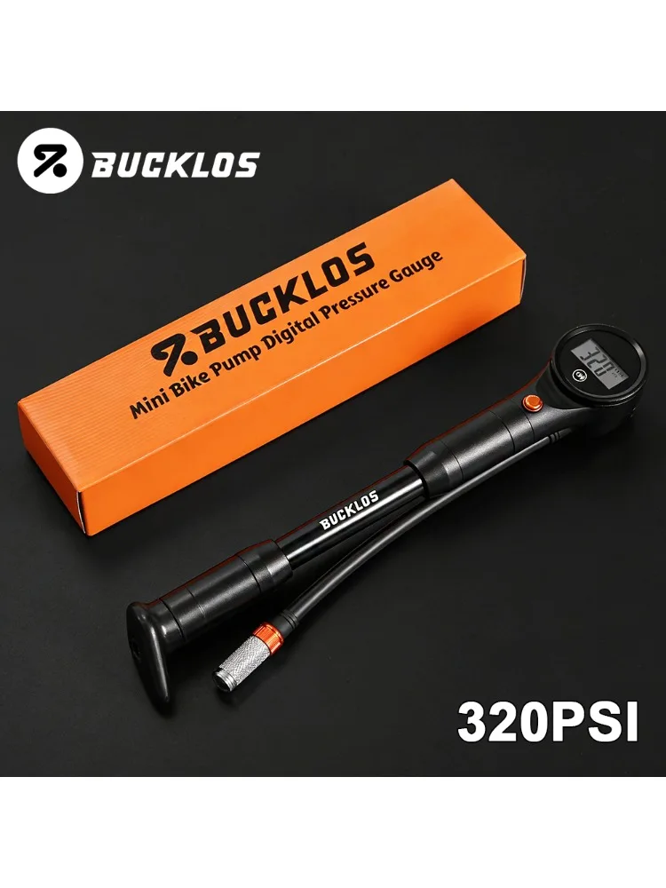 AliExpress BUCKLOS Bike Pump 320PSI High Pressure Hand Air Inflator Digit Display Portable  Air Pump for Schrader Presta Valve Cycling Pump
