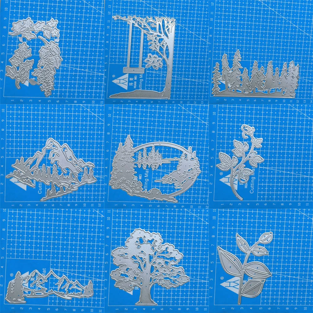 Baum blatt Berg Schaukel Metall Schneidwerk zeuge Schablonen für DIY Scrap booking dekorative Prägung Papier karten Handwerk gestanzt