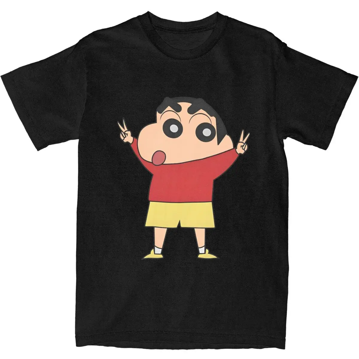 Men T-Shirt Shin Chan For President T-Shirts Harajuku Summer Tee Shirt Y2K Casual Casual 100% Cotton Clothing Plus Size 5XL