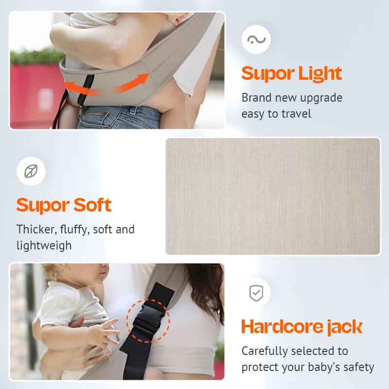 Baby Child Outdoor Carrier Wrap Soft Anti-Slip Carrying Ring Sling Multifunctional Baby Toddler Carrier Accessories