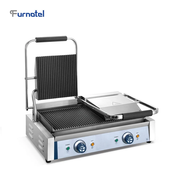 

Double Head Industrial Commercial Contact Grill Breakfast Sandwich Maker Electric