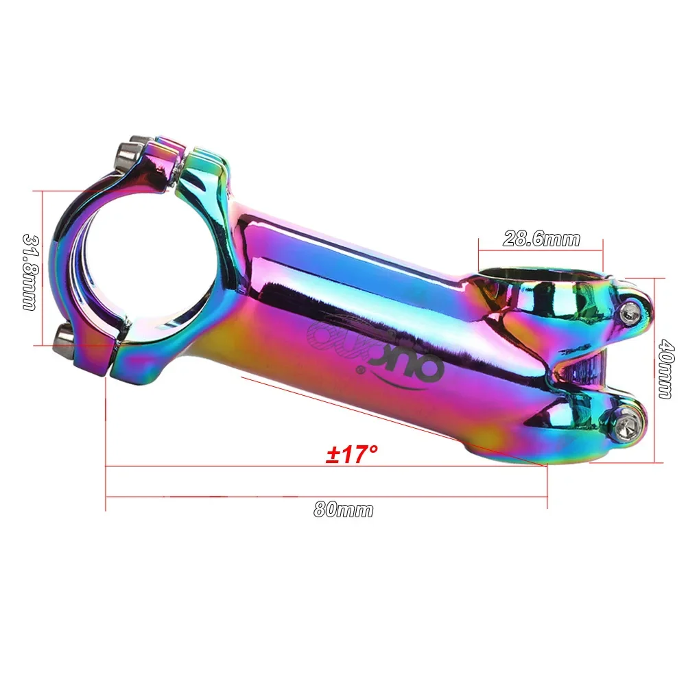 Rennrad Bunter Vorbau 31,8 mm * 60 70 80 90 mm Ultraleichtes Fahrzubehör aus Aluminiumlegierung 17 °   Mountainbike-Vorbau