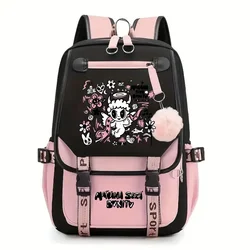 Mochila con estampado de Karol G bichota para niñas, bolso escolar para adolescentes, mochila para portátil