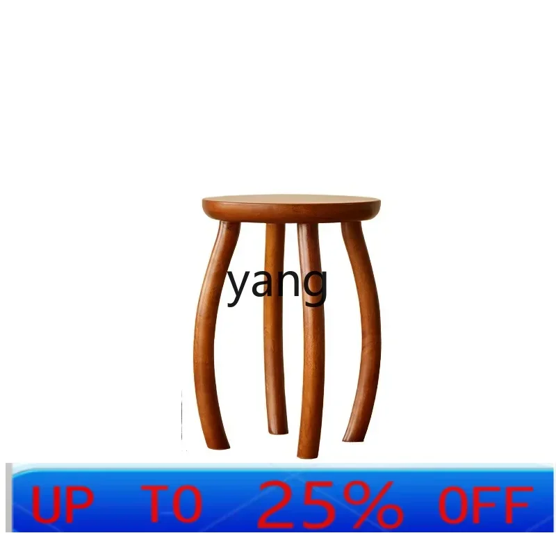 

LMMbedside small round table, living room corner few solid wood stools, makeup stool, retro shoe changing stool