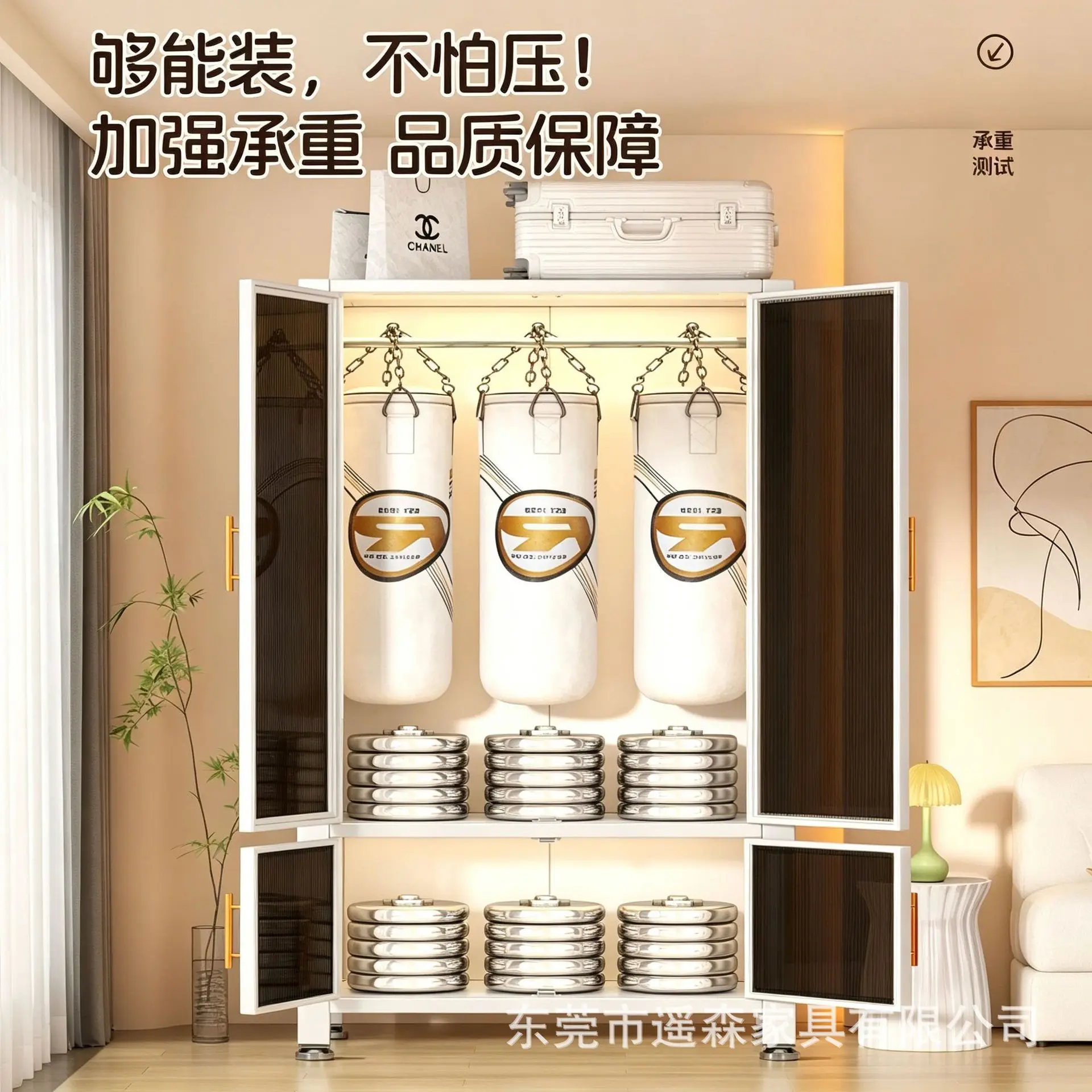 Steel wardrobe bedroom home rental room special moisture-proof dust-free formaldehyde-free environmental protection