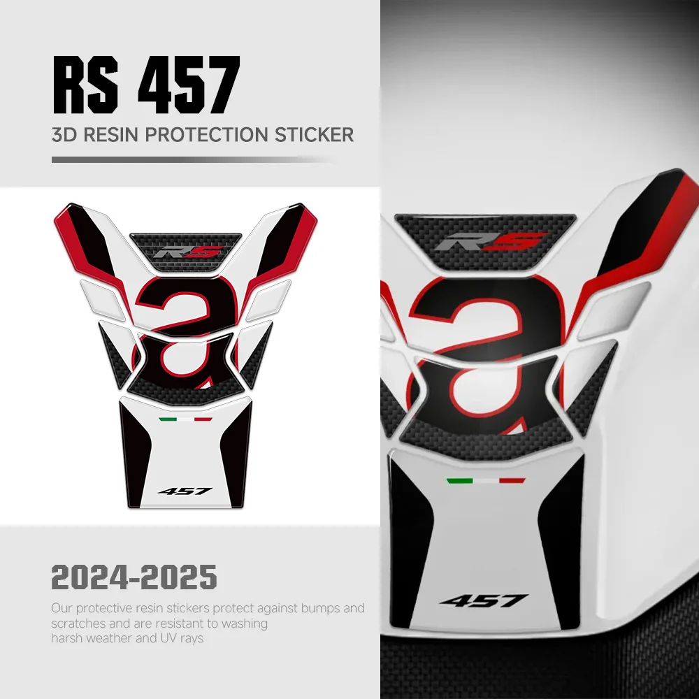 

For Aprilia RS 457 RS 457 2024 2025 3D Stickers Protection Kit Tank Pad Stickers Motorcycle Fuel Tank Accessories