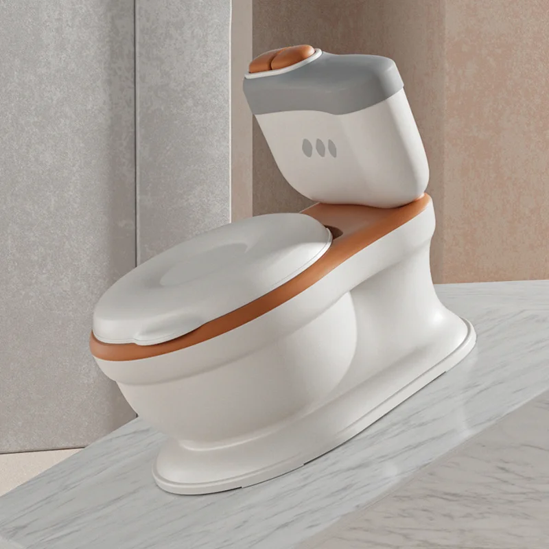 Cute funny design easy to clean multi-colored plastic handle potty training seat with music baby toilet trainer