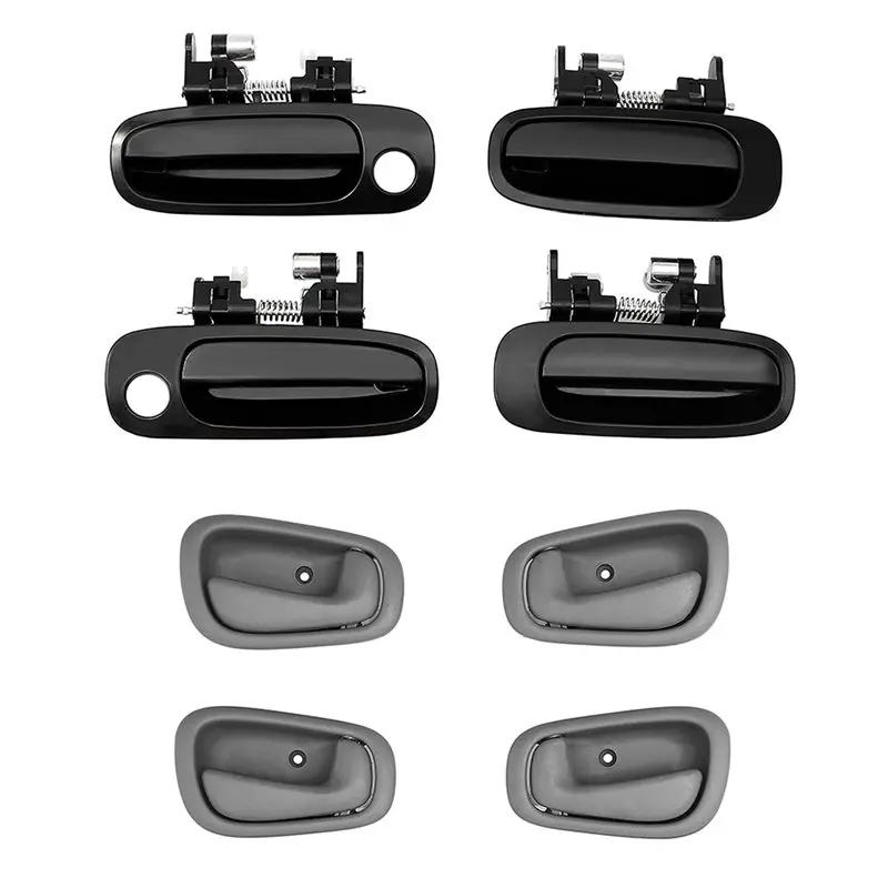 

Комплект ручек дверей автомобиля (8 шт.) для Toyota Corolla 1998-2002 - Наружные ручки серого цвета (69206-02050 69205-02050 69220-02040)