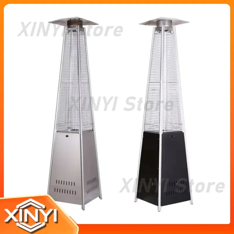 for Triangle Square Glass Integral Installation-free Outdoor Liquefied Natural Gas Heater Durability Patio Heater