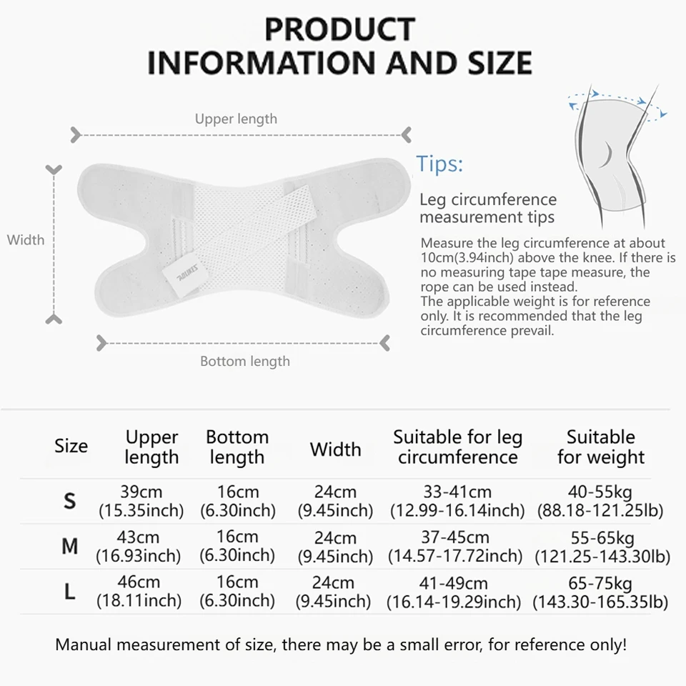 GTUBIKE 1PCS Sports Kneepad Pressurized Knee Pads Knee Support Joints Protector Fitness Gear Injury Recovery Brace Protector