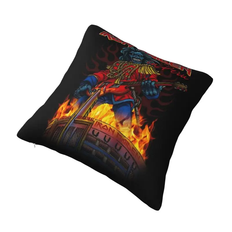 Custom Maidens Heavy Metal Rock Iron Cushion Cover 45x45cm Velvet Luxury Pillows