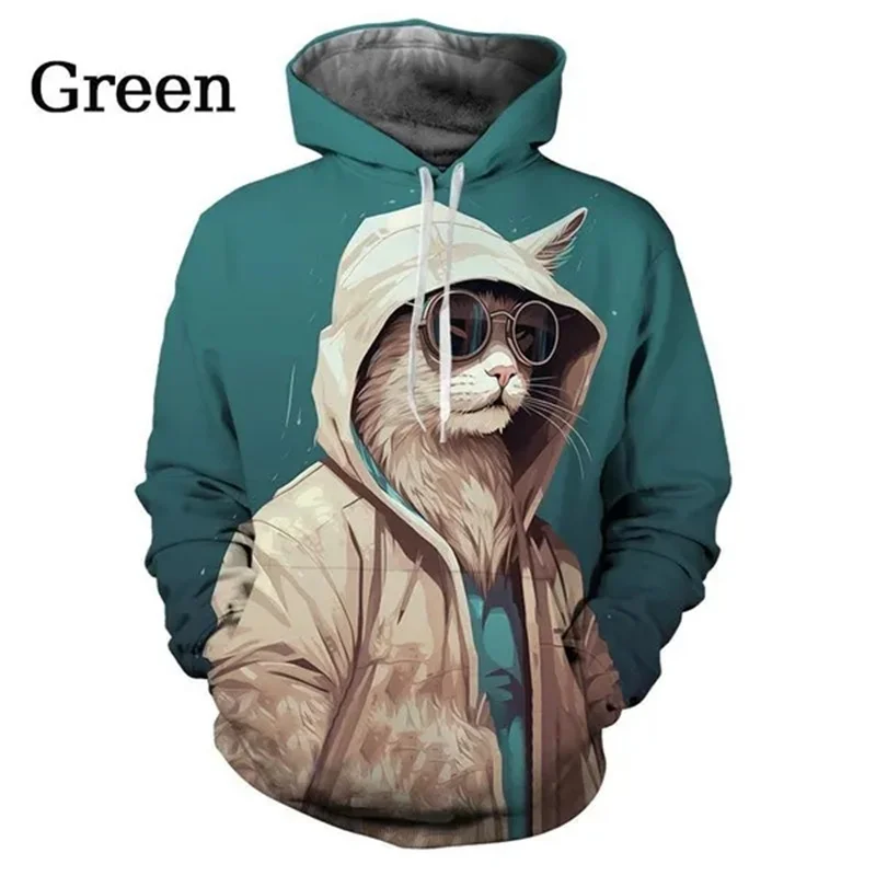 Cool Designs Cat Graphic Hoodie Men Clothing 3D Printed Funny Kids Hoodies Women Harajuku Fashion y2k Pullovers Sweatshirt Hoody