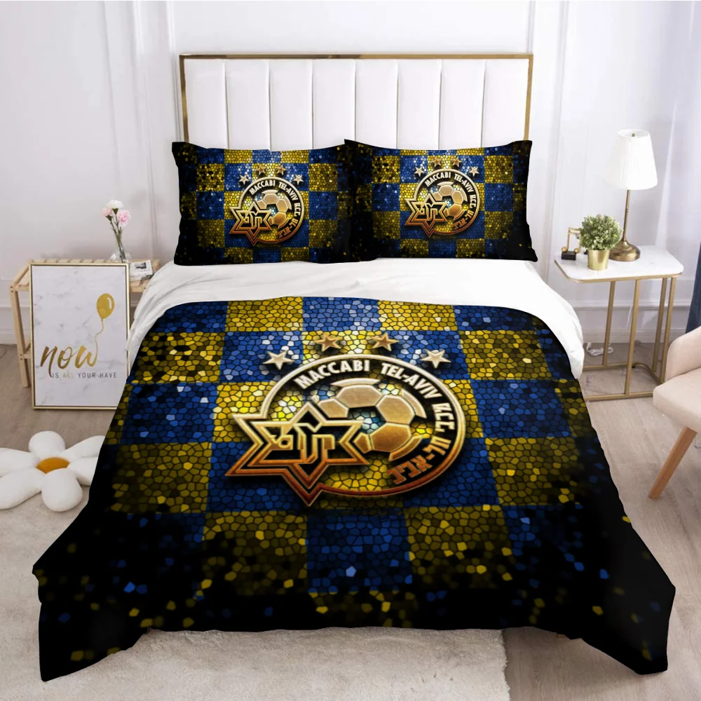 3D Printed Maccabi Tel Aviv Bedding Set Duvet Cover Bedroom Comforter Single Twin King ​Size Quilt Cover Home Textile 2/3PCS