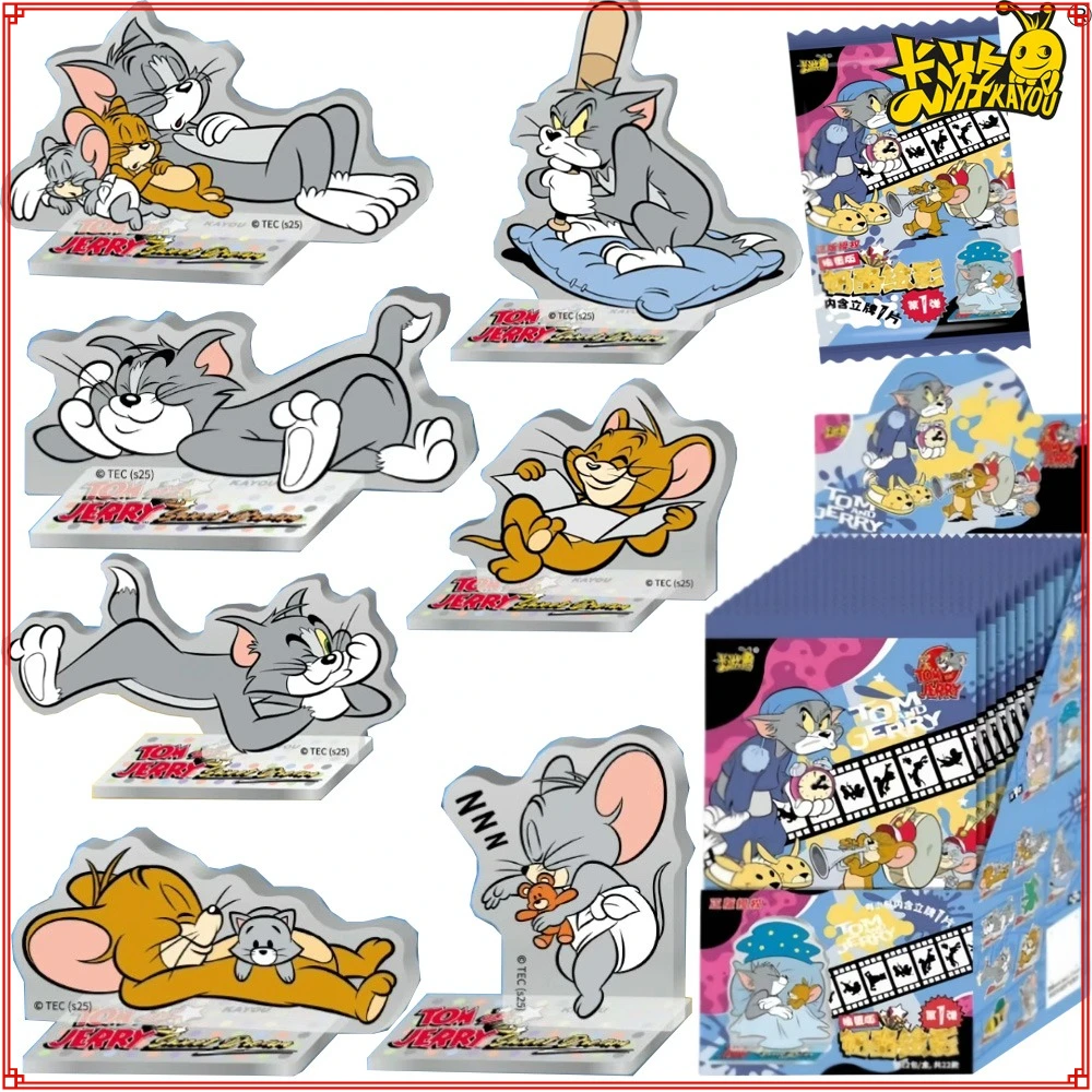 

KAYOU Genuine Animation Tom and Jerry Peripheral Acrylic Stand Figure Cartoon Q-version Characters Model Toys Birthday Gifts