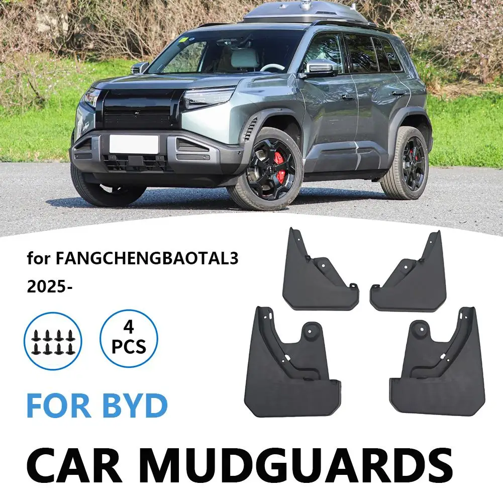 

Car Mudguards For BYD Leopard Titanium 3 2025 Car Front Rear Anti Mudguards Guard Car Accessories L7C2