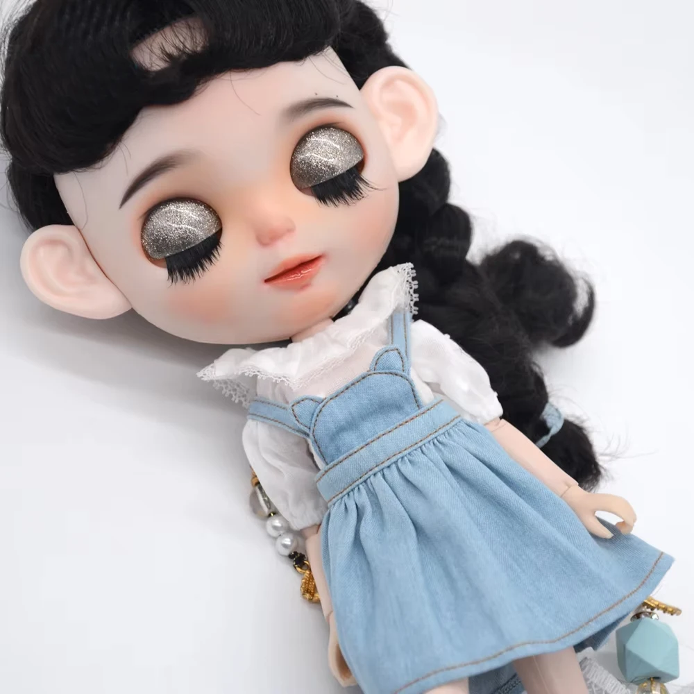 28–30 cm große Blyth-Puppenkleidung, modische Hemden, T-Shirts, Jeansröcke, Schuhe für Azone OB FR Girl Toys, Geschenk