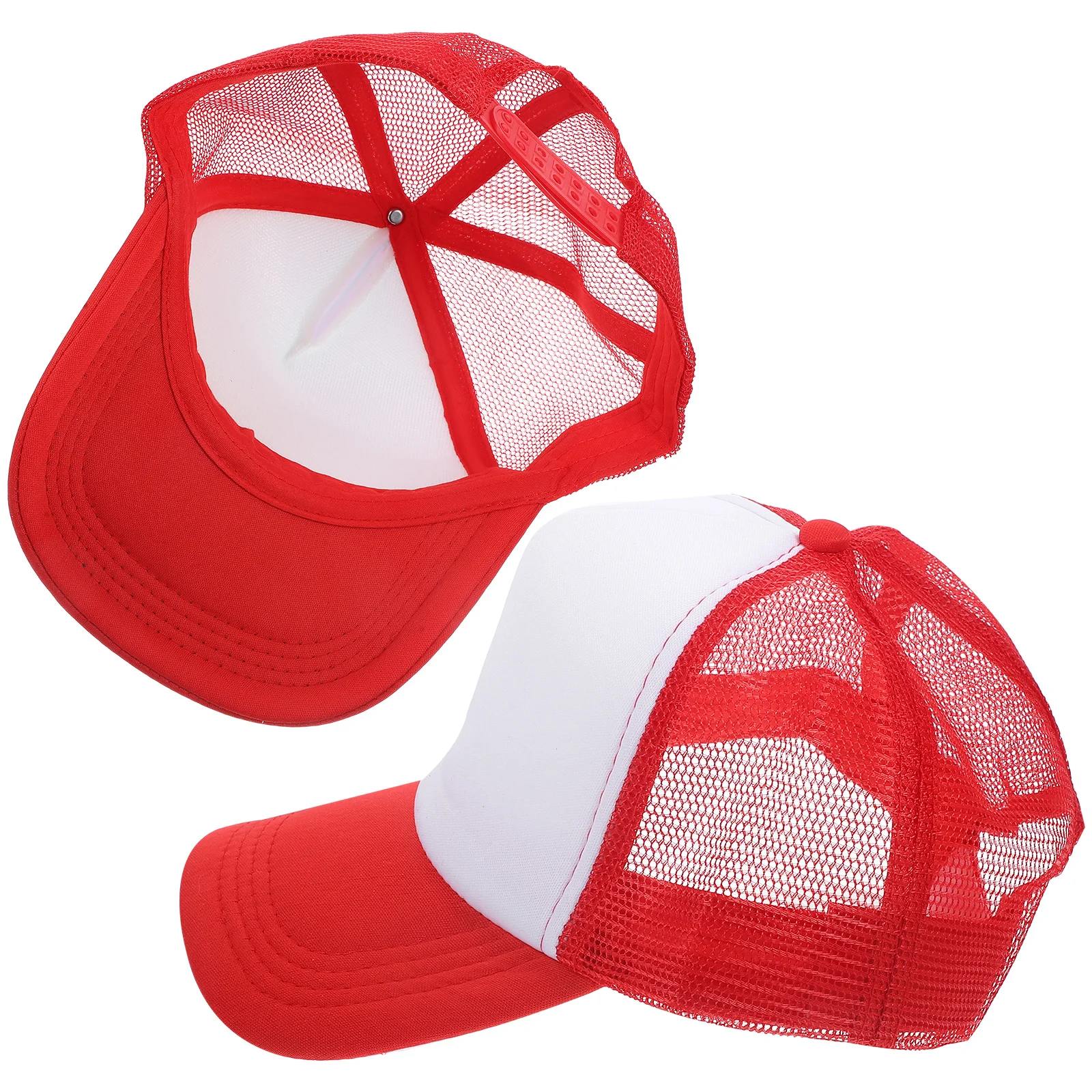

10 Pcs Hats Blank Mesh Baseball Cap Men Sublimation Caps Polyester Red and Women