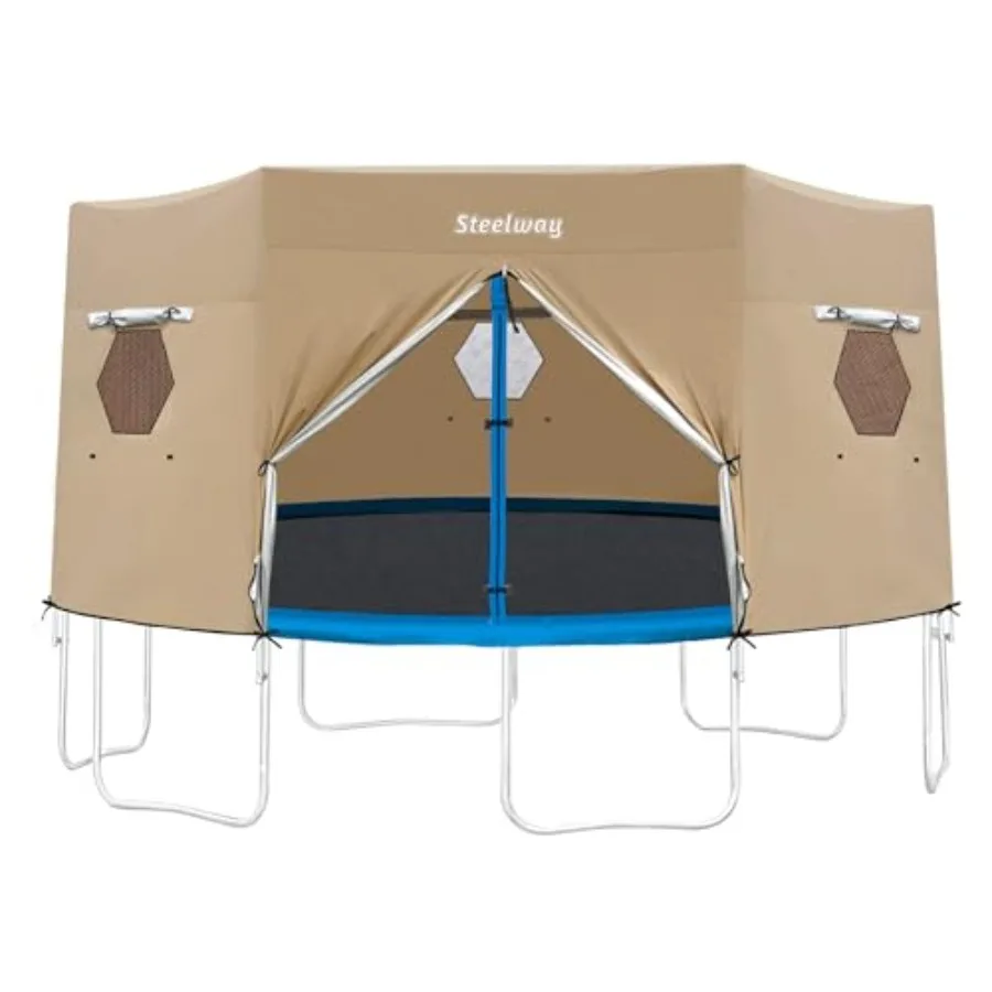 

Тент для батута для игровой зоны на открытом воздухе из водонепроницаемой полиэстеровой ткани синего цвета, прочный и простой в сборке